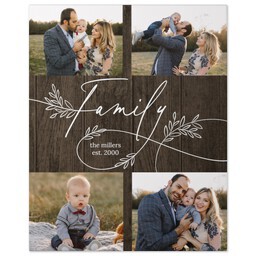 16x20 Gallery Wrap Photo Canvas with Scripted Family design