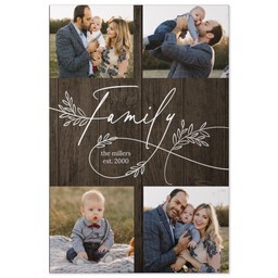 20x30 Gallery Wrap Photo Canvas with Scripted Family design