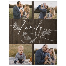 30x40 Gallery Wrap Photo Canvas with Scripted Family design