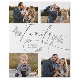 8x10 Gallery Wrap Photo Canvas with Scripted Family design