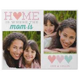 11x14 Gallery Wrap Photo Canvas with Stitched With Love  design