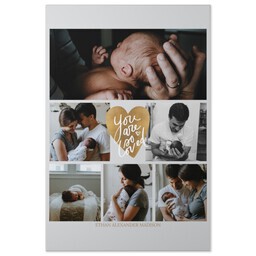 24x36 Gallery Wrap Photo Canvas with Heart's Full to Bursting design