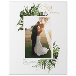 11x14 Gallery Wrap Photo Canvas with Micro Wedding design