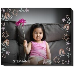 16x20 Photo Canvas with Happy Doodles design