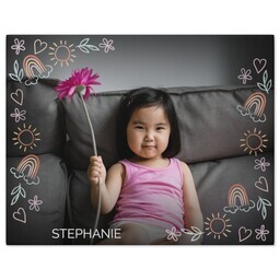 11x14 Gallery Wrap Photo Canvas with Happy Doodles design