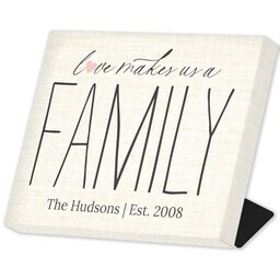 Same Day Desk Canvas 8" x 10" with Loving Family design