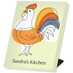 Same Day Desk Canvas 8" x 10" with Sassy Rooster design