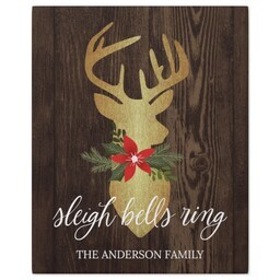 8x10 Gallery Wrap Photo Canvas with Sleigh Bells design