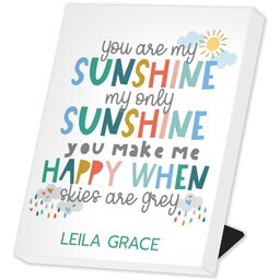 Same Day Desk Canvas 8" x 10" with You Are My Sunshine design