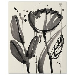8x10 Gallery Wrap Photo Canvas with Monochrome Bloom No 1 design