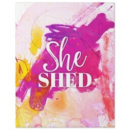 11x14 Gallery Wrap Photo Canvas with She Shed Abstract design