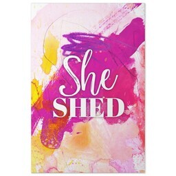 20x30 Gallery Wrap Photo Canvas with She Shed Abstract design
