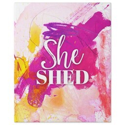 8x10 Gallery Wrap Photo Canvas with She Shed Abstract design