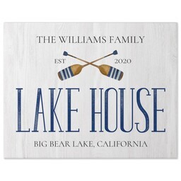 11x14 Gallery Wrap Photo Canvas with Classic Lake House design