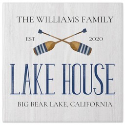 8x8 Gallery Wrap Photo Canvas with Classic Lake House design
