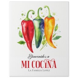 11x14 Gallery Wrapped Photo Canvas with Cocina Latina design