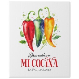 8x10 Gallery Wrap Photo Canvas with Cocina Latina design