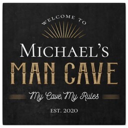 8x8 Gallery Wrap Photo Canvas with Elegant Man Cave design