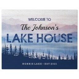 11x14 Gallery Wrap Photo Canvas with Forest Lake House design