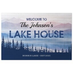 20x30 Gallery Wrap Photo Canvas with Forest Lake House design