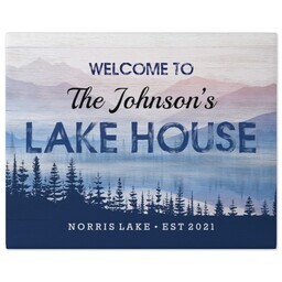 8x10 Gallery Wrap Photo Canvas with Forest Lake House design