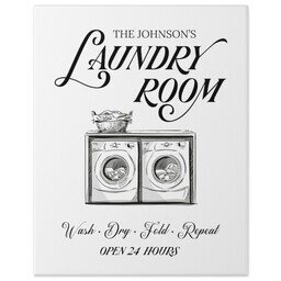 11x14 Gallery Wrap Photo Canvas with Laundry Room Service design