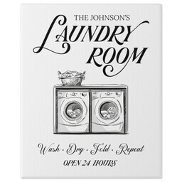 8x10 Gallery Wrap Photo Canvas with Laundry Room Service design