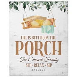 11x14 Gallery Wrap Photo Canvas with Life on the Porch design