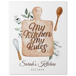 11x14 Gallery Wrap Photo Canvas with My Kitchen My Rules design