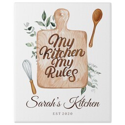 8x10 Gallery Wrap Photo Canvas with My Kitchen My Rules design