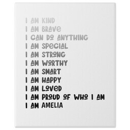 8x10 Gallery Wrap Photo Canvas with Positive Affirmations design
