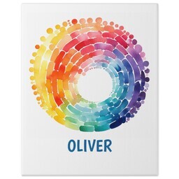 11x14 Gallery Wrap Photo Canvas with Rainbow Circle design