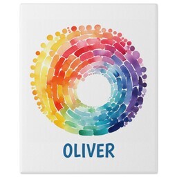 8x10 Gallery Wrap Photo Canvas with Rainbow Circle design