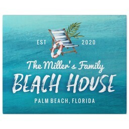8x10 Gallery Wrap Photo Canvas with Tropical Beach House design