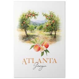 20x30 Gallery Wrap Photo Canvas with Watercolor Atlanta design