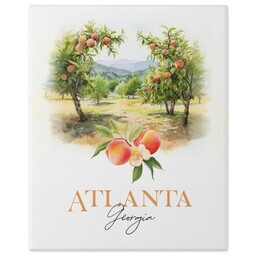 8x10 Gallery Wrap Photo Canvas with Watercolor Atlanta design