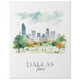 11x14 Gallery Wrap Photo Canvas with Watercolor Dallas design