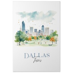 20x30 Gallery Wrap Photo Canvas with Watercolor Dallas design