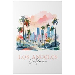 20x30 Gallery Wrap Photo Canvas with Watercolor Los Angeles design