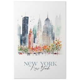 20x30 Gallery Wrap Photo Canvas with Watercolor New York design