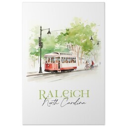 20x30 Gallery Wrap Photo Canvas with Watercolor Raleigh design