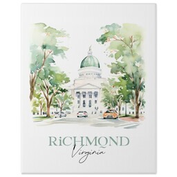 11x14 Gallery Wrap Photo Canvas with Watercolor Richmond design