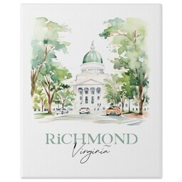 8x10 Gallery Wrap Photo Canvas with Watercolor Richmond design