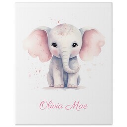 11x14 Gallery Wrap Photo Canvas with Wild Elephant design