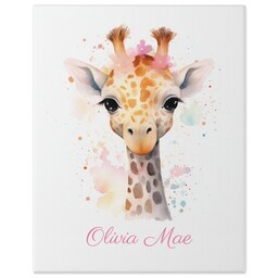 11x14 Gallery Wrap Photo Canvas with Wild Giraffe design