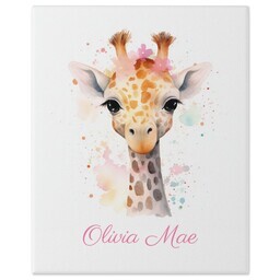 8x10 Gallery Wrap Photo Canvas with Wild Giraffe design