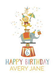 5x7 Greeting Card, Matte, Blank Envelope with Balancing Birthday design