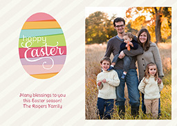 5x7 Cardstock, Blank Envelope with Glorious Easter Egg design