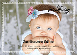 Same Day 5x7 Greeting Card, Matte, Blank Envelope with Simple Introduction design