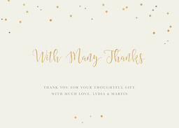 5x7 Greeting Card, Matte, Blank Envelope with Fortune Favors The Brave Thank You design